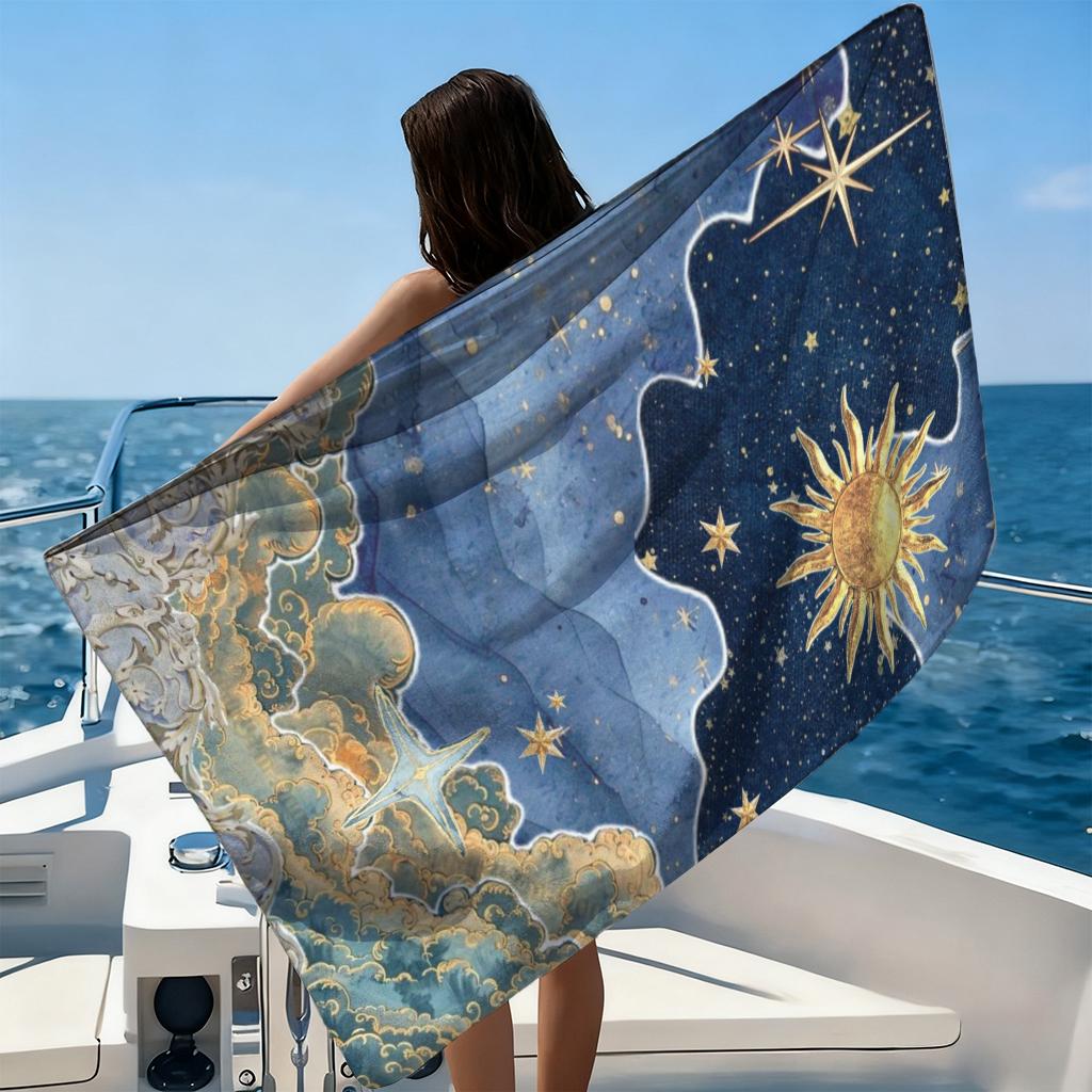 1pc Oil Painting Beach Towel Quick-Drying Super Towel For Beach Pool Sport Yoga Gym Home Towel Gift for Friends Sand Free Towel