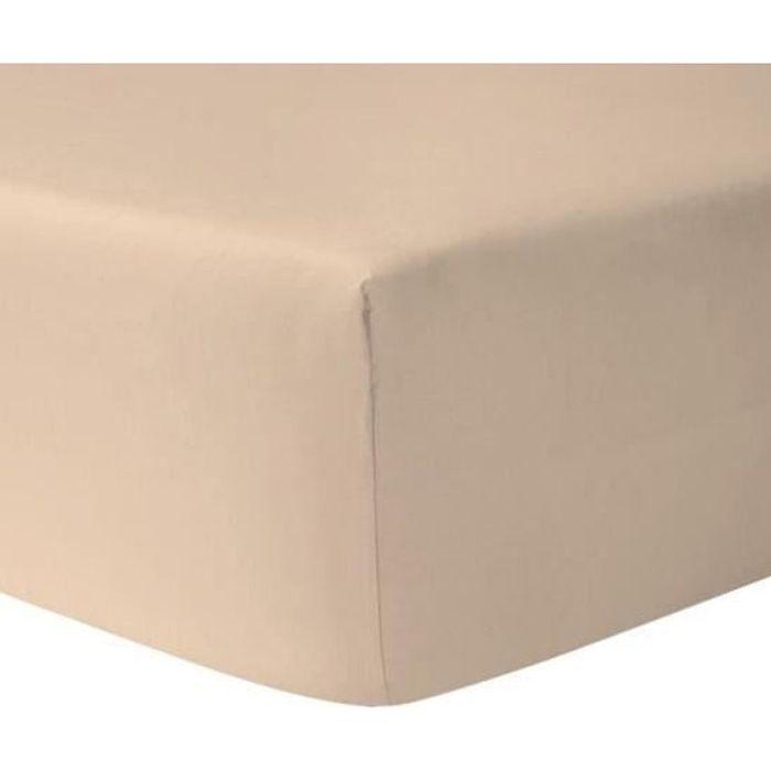 Housse de Couette 220x240 IVOIRE + 2 taies + 1 Drap housse 140x190 57 fils par centimètre carré 100% coton HOMEROKK