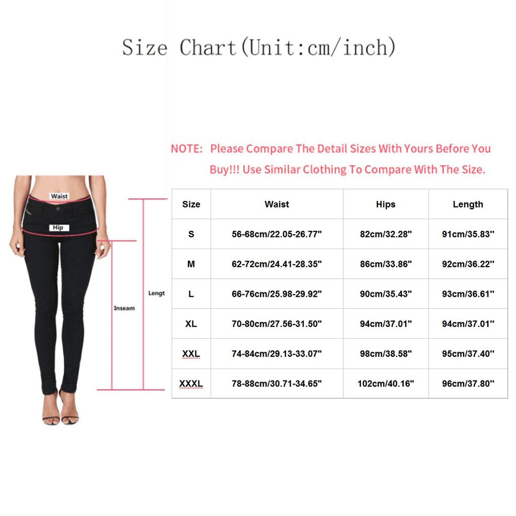 Women's Stretchy Skinny Print Jeggings Lmitation Jeans Seamless Ninth Pants