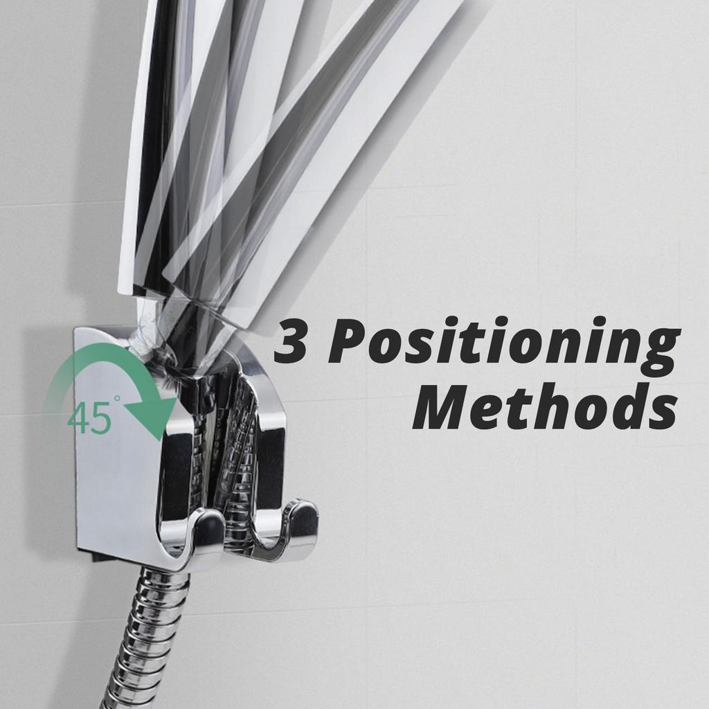Duschkopfhalterung Kein Bohren erforderlich Stark klebend Duschständer Wandmontage mit Haken für Badezimmerzubehör