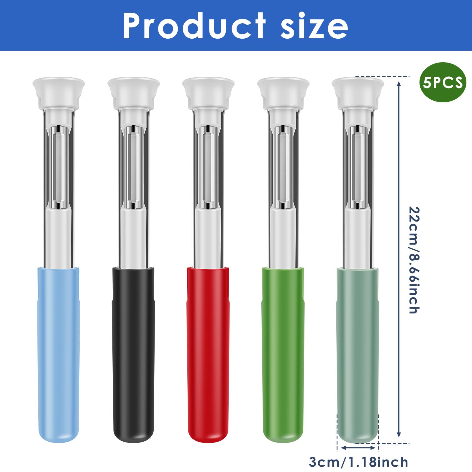 

5Pcs Fruit Corer and Peeler 2 in 1 Corer Remover Stainless Steel Fruit Core Removal Tool Handheld Pear Core Remover Reusable