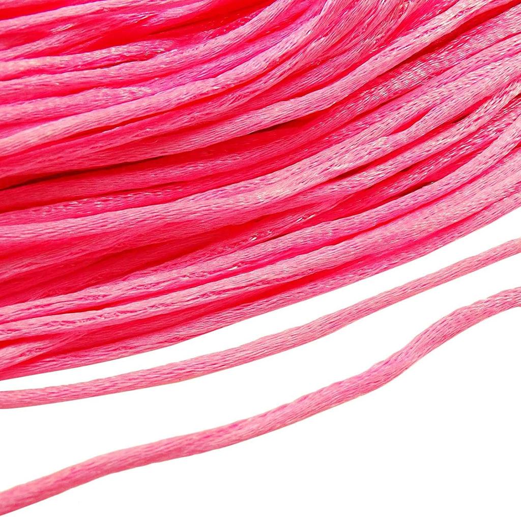 25 Yards Knot Nylon Braided Cord Macrame Beading DIY Rattail String Kumihimo