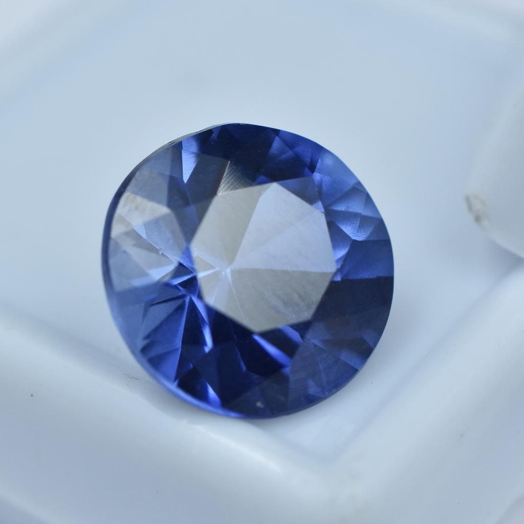 Natural Blue Tanzanite Loose Gemstone 6.25 ct Round Cut Extremely for Jewelry Making and Crafts