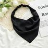 Fascia Triangolare in Chiffon di Seta Accessorio per Capelli da Donna - Foulard Elastico Semplice con Stile Versatile Come Copricapo