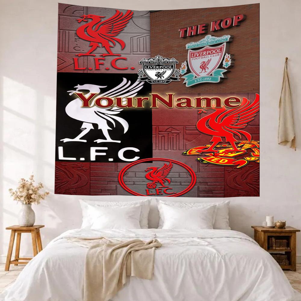 Liverpool Custom Ditt Navn Vægdekoration Vægtæppe Kunst Til Kæledyr Mindesmærke Fødselsdag Bryllupsfest Baggrund Familiegave
