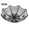 Spinnennetz Süßigkeitenschale Halloween Korb, Kunststoff Spinnennetz Design Obst Servierschale, Auffällige Dekoration für Leckereien oder Trick-Halter für den Esstisch,