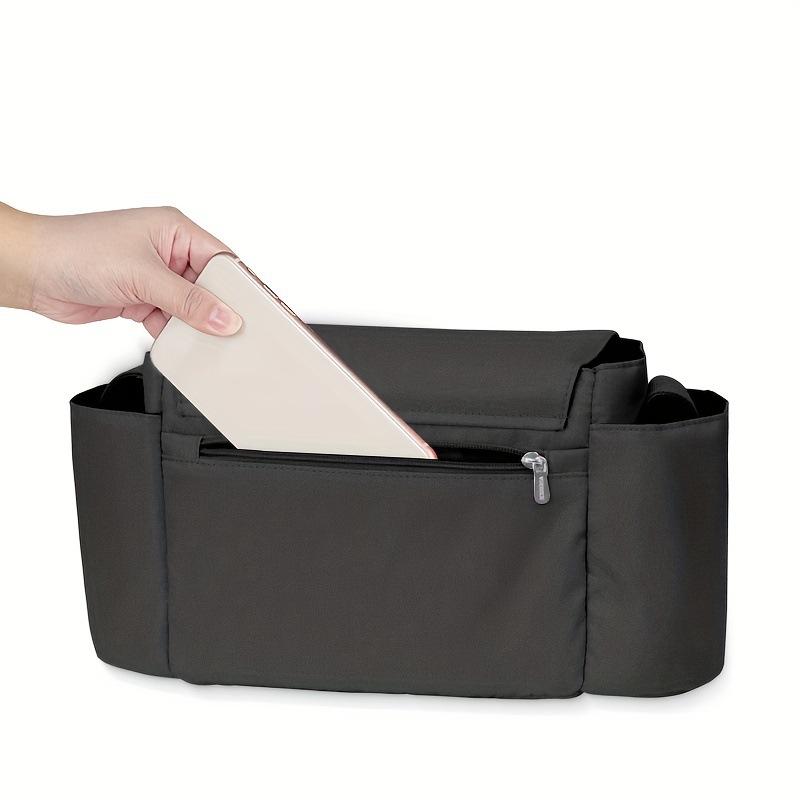 

Large Capacity Stroller Storage Bag Convertible Shoulder Bag Crossbody Diaper Bags for Moms Baby Carriage Hanging Bag Accessory чорний