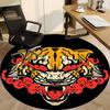 1PC Tiger Face Office Round Rug, Non Slip, Soft and Durable Office Rug for Interior Decoration, Perfect for Office
