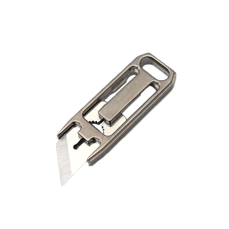 Titanium Alloy Mini Knife Sharp Brass Knife Demolition Express Knife Keychain Pendant Letter Opener Unboxing Portable EDC Tool