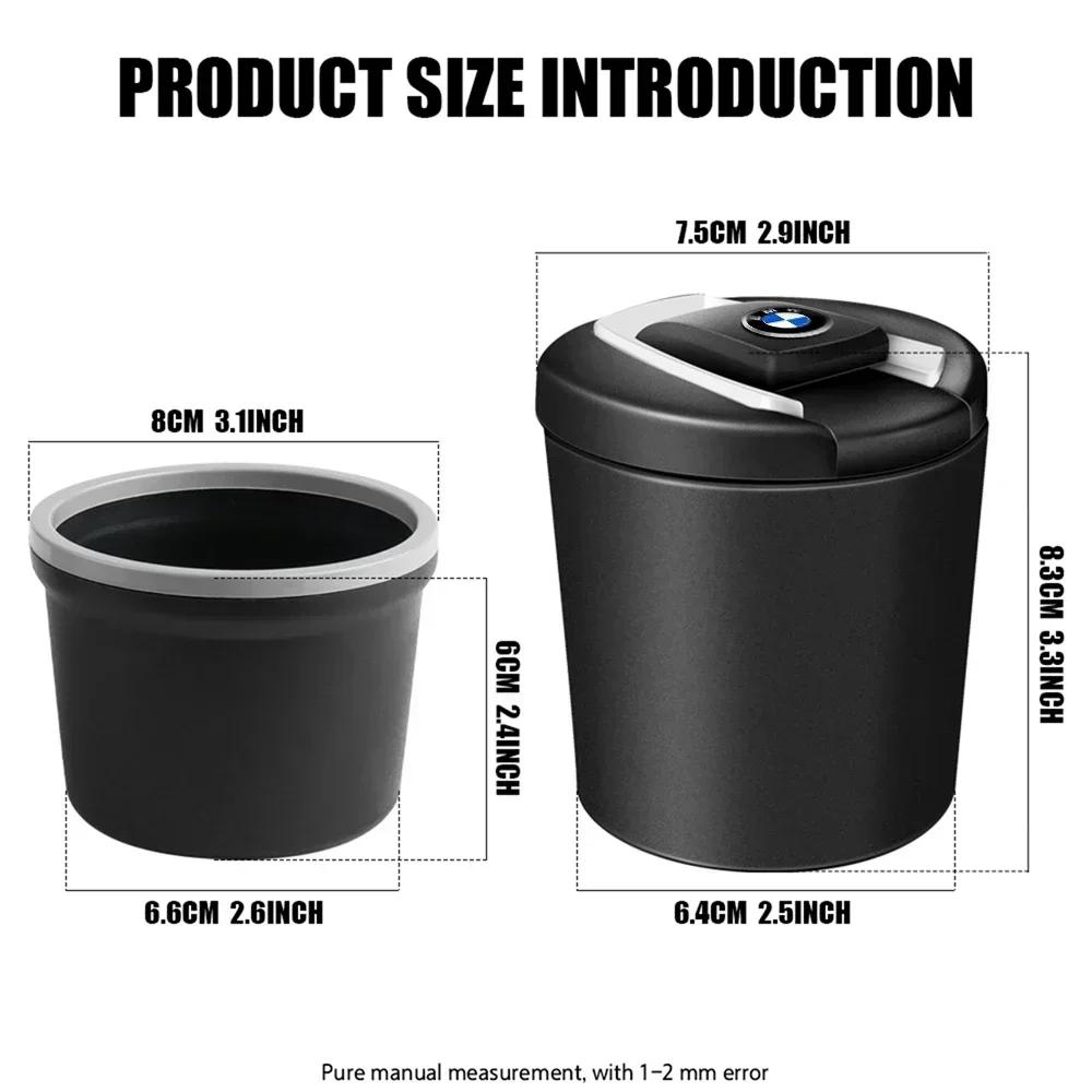 Auto-Aschenbecher Aufbewahrungsbecher Rauchfrei mit LED-Licht Auto-Styling Für BMW E36 E46 E90 E60 E39 F30 F10 F20 X5 E70 E53 G30 E91 E92 E93