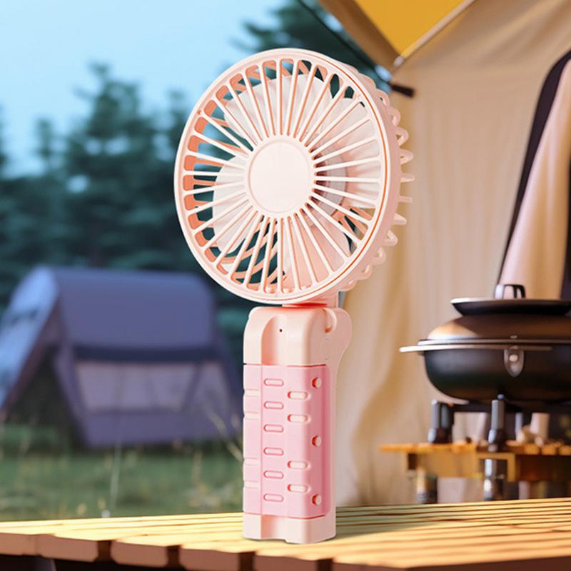 Portable Handheld Fan Adjustable Foldable Personal Fan Portable 3 Speeds Handheld Cooler Small Cooling Accessories For Umbrella