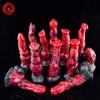 Masajator Silicon Nod Extraterestru: Dildo și Dop Anal pentru Plăcerea Feminină