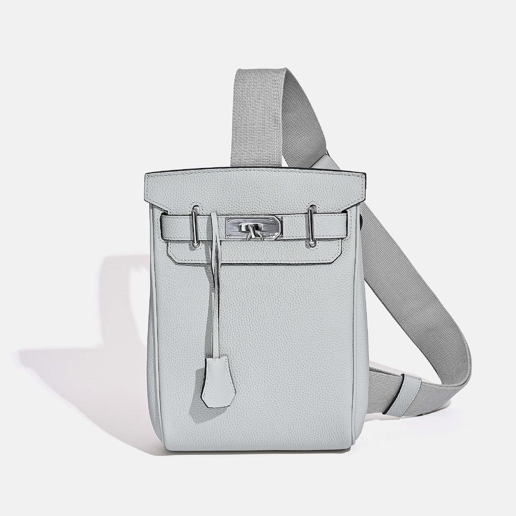 Nowa torba na pierś pierwsza warstwa skóra bydlęca wzór liczi unisex moda codzienna prosta torba na ramię listonoszka