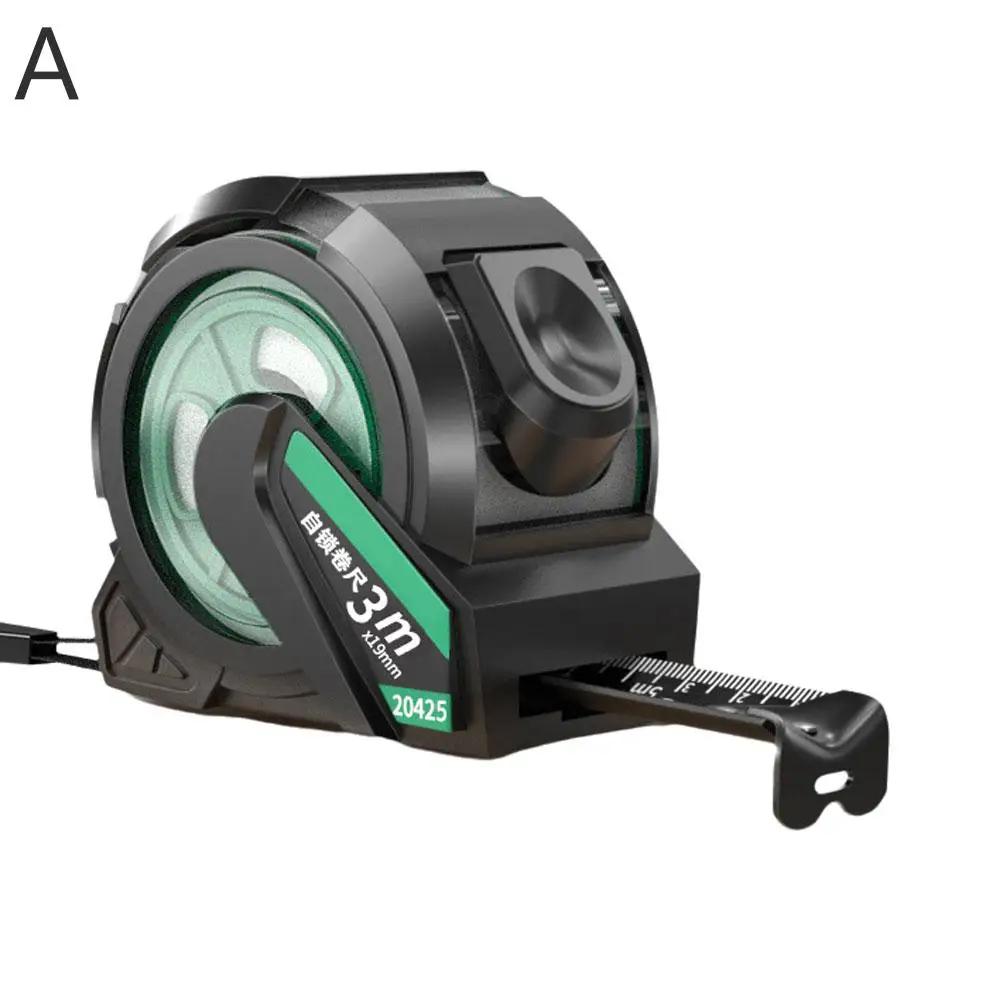 Столярная рулетка с клейкой лентой Самоблокирующийся инструмент Рулетка Ржавчина ABS Инструмент Измерительный Измерительный Доказательство Бытовой Q2M4