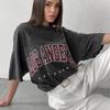 Hirsionsan Women's Vintage Acid Wash Cotton T-Shirt - Soft, Loose Fit Streetwear