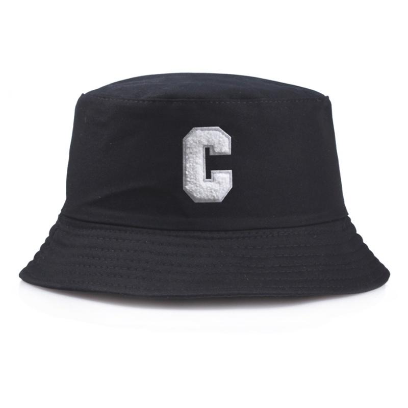 Neuer Eimerhut Fischerhut mit Buchstaben C für Männer und Frauen