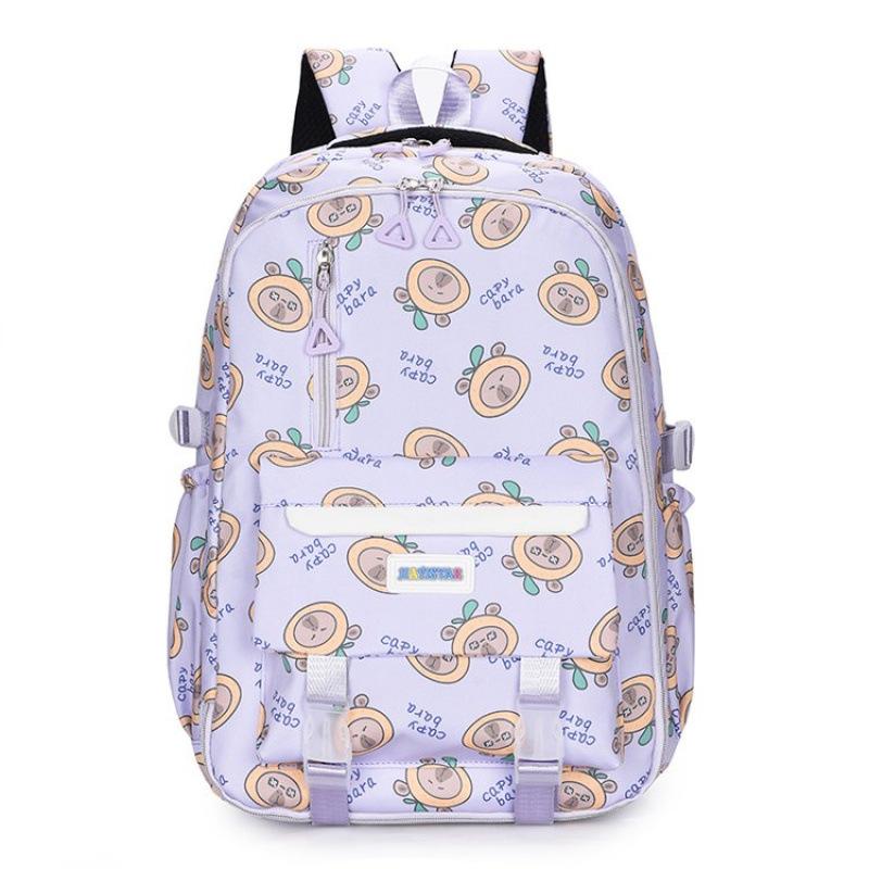 Cartoon Print Student Schoolbag Women's Lightweight Large Capacity Backpack