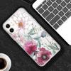 Bellissima Custodia a Fiori Per iPhone 13 12 11 Pro Max XS Max XR X 7 8 6 Plus 5 5S SE 2020 12 Mini Opaca Morbida TPU Trasparente