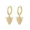 ANENJERY Leopard Animal Hoop Earrings Female Creative Light Luxury French Jewelry