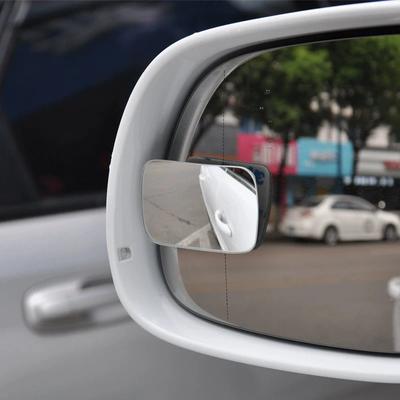 2pcs Car Blind Spot Mirror 360 Degree Rotating Frameless Auxiliary Rearview Mirror Auto Motorcycle Wide Angle Sector Mirrors
