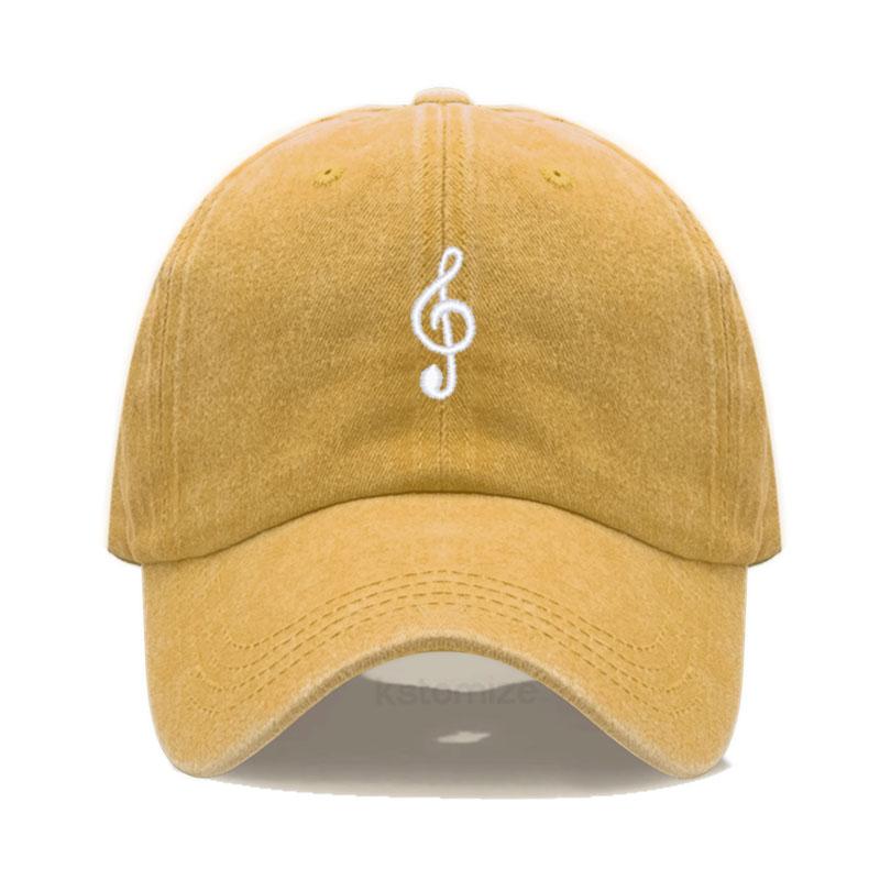 Unisex Soft Cotton Dad Hat Musical Note Embroidery Baseball Cap For Women Men Adjustable Unisex Casual Sports Caps