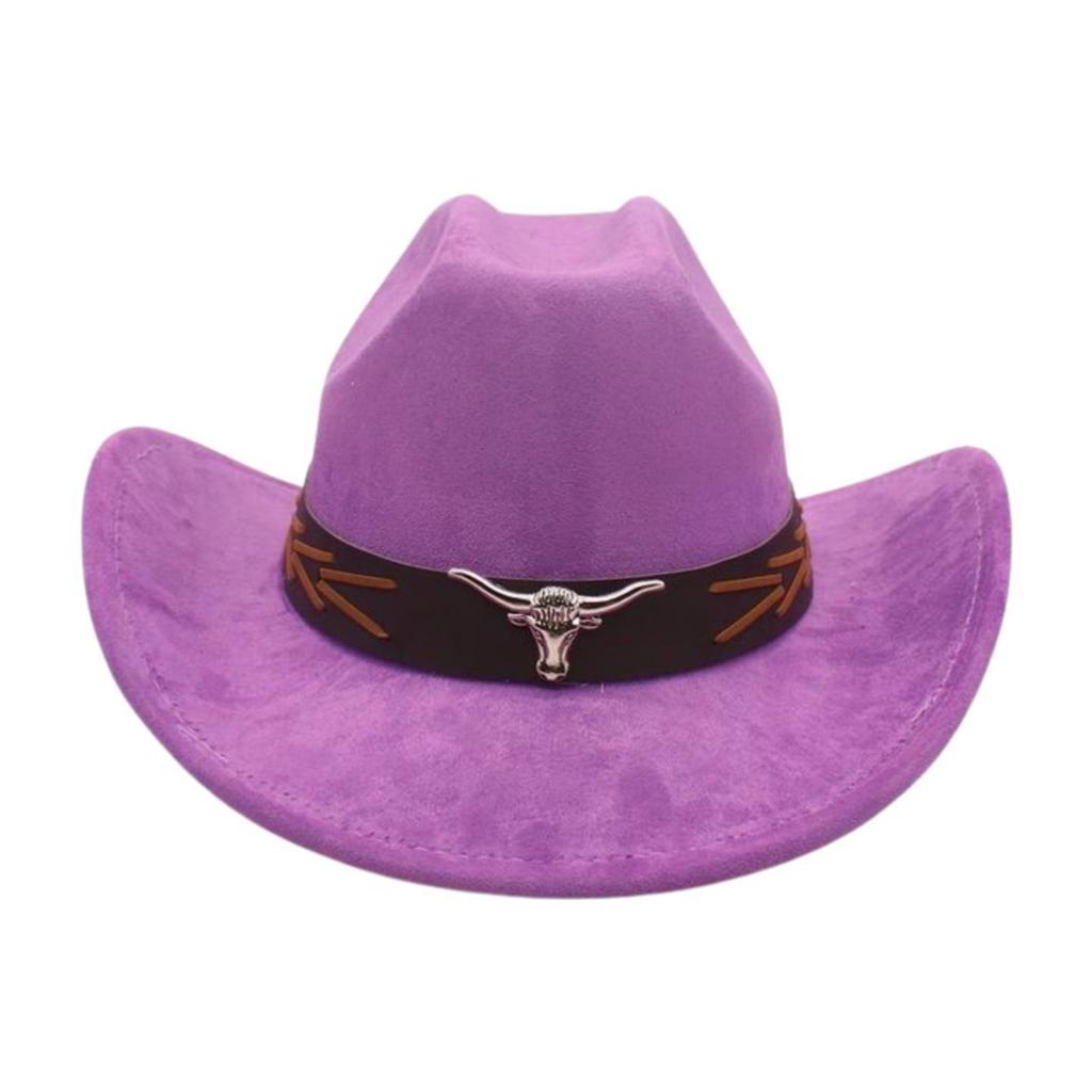 Western Cowboy Hat National Knight Jazz Hat Tibetan Warped Edge One-Word Top Hat Travel Cowboy Hat