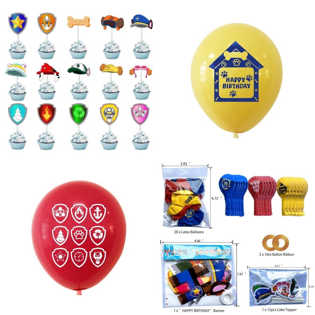 Charming Paw Patrol Kids Birthday Party Decoration Set Including Fun Banner And Balloons