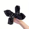 [Hair Claw Clip] 1pc Strong Hair Claw Clip for Thick Hair Black Big Size Non Slip Acrylic Clip Vintage Sparkle Stones Wheat Hair Accessory