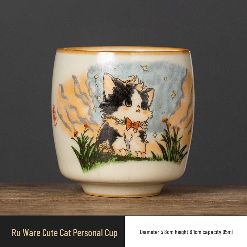 

Набор чайных пиал гайвань Саньцай из руской глины - Чашка для чая Кунг-фу для домашнего использования