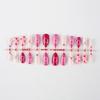 24 Pcs Pink Heart Artificial Nail Valentines Day False Nail Lovely Stick on Nail French Press On Nail for Holiday