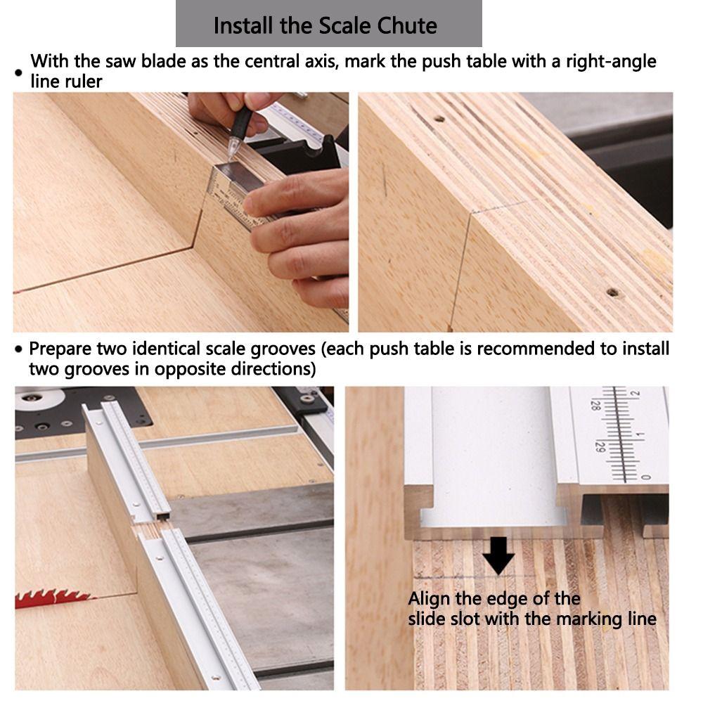 with Scale Table Saw Part T-Tracks Slot Woodworking Miter Track  Woodworkers
