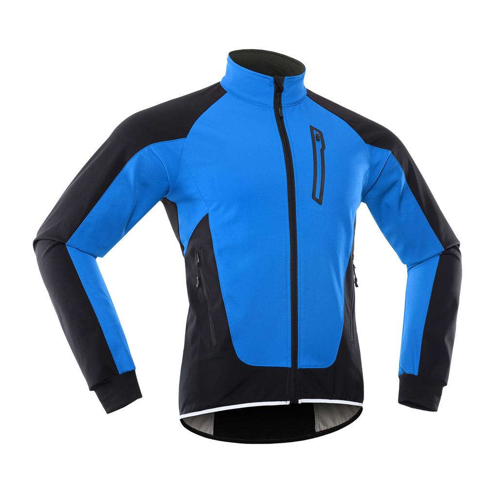 Men Cycle Jacket Waterproof Windproof Thermal Fleece Bike Jersey MTB Bicycle Riding Running Autumn Winter Jacket Coat