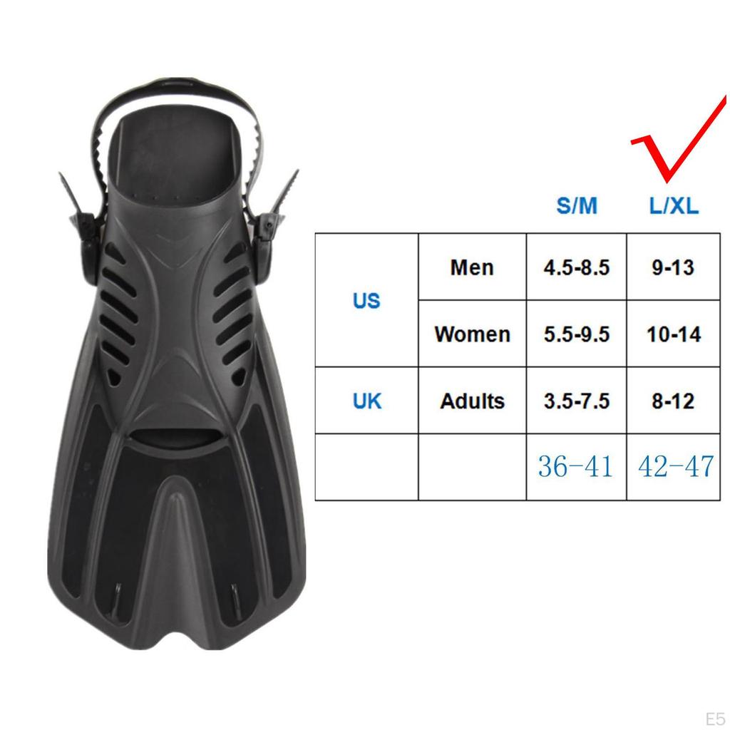 2Pcs Adjustable Diving Open Heel Swimming Gear Equipment Shoe Foot Flippers for Water Sports