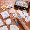 Shuttle Art Sponge Paper 68-Piece Set: 60 Water-Expanding Paper Sheets, 2 Water Brushes, 6 PVC Storage Bags, Refill Paper, Upgraded Version. Create Fl