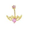 Crystals Star Dangled Belly Button Rings Stainless Steel Dainsty Zircon Navel Ring Belly Piercing Body Jewelries