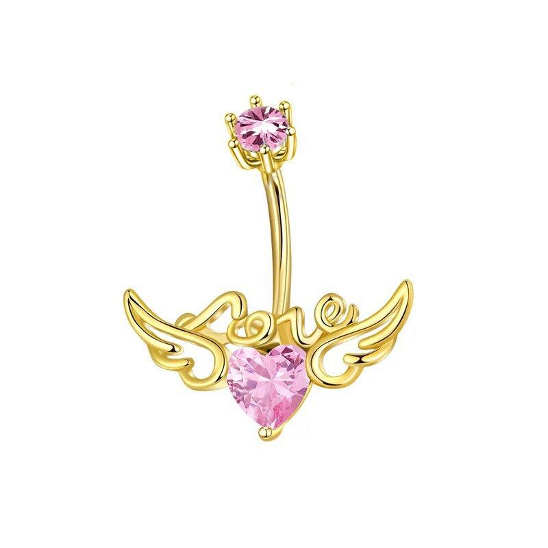 Crystals Star Dangled Belly Button Rings Stainless Steel Dainsty Zircon Navel Ring Belly Piercing Body Jewelries