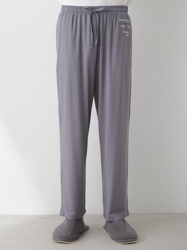 Gelato Pique HOMME Color Long Pants PMCP254966DGRYM One-Point