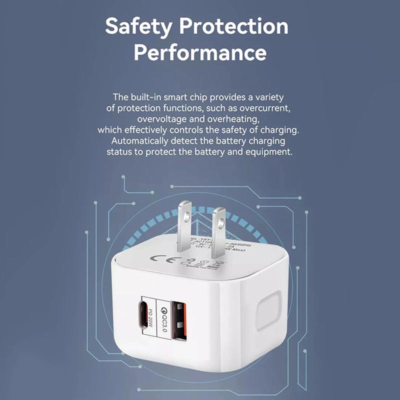 PD 20W USB Type C Charger Fast Charging Adapter Phone Quick Charger For iPhone Samsung Xiaomi Huawei Wall Charger EU/US/UK Plug