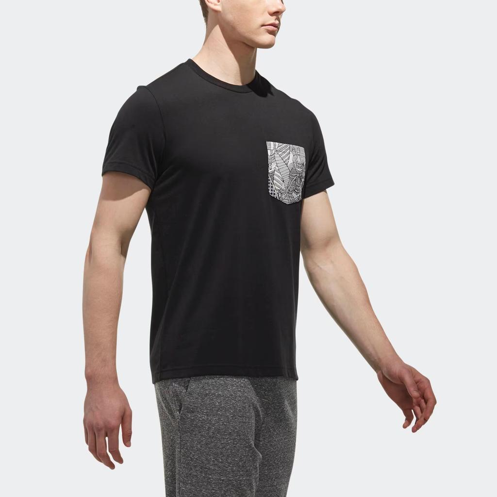 Adidas Comfortable Breathable Round Neck Pure Cotton Sports Short Sleeve T-Shirt Men Tops Black White CX5001