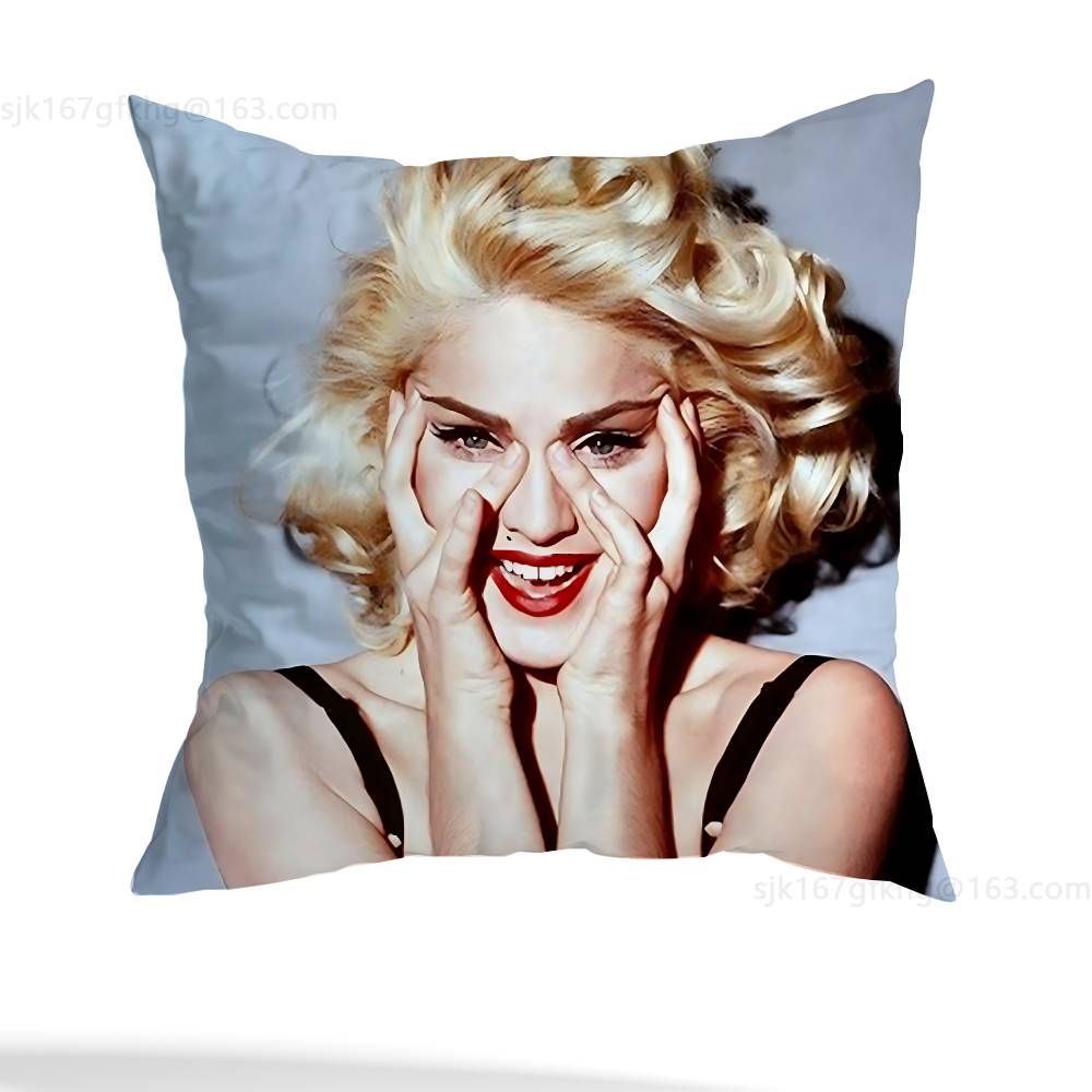 

Madonna Singer Pillow Case Pillow Case Living Room Sofa Cushion Cover Suitable For Home Bedroom Room Decoration 12x12Inch
