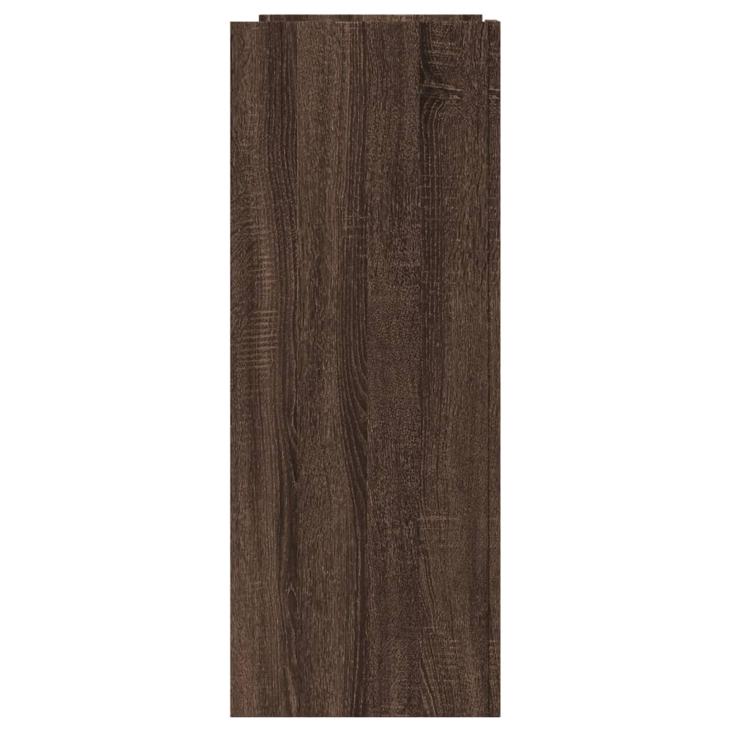 Console Table Brown Oak Effect 100x35x90 Cm Wood Based Material