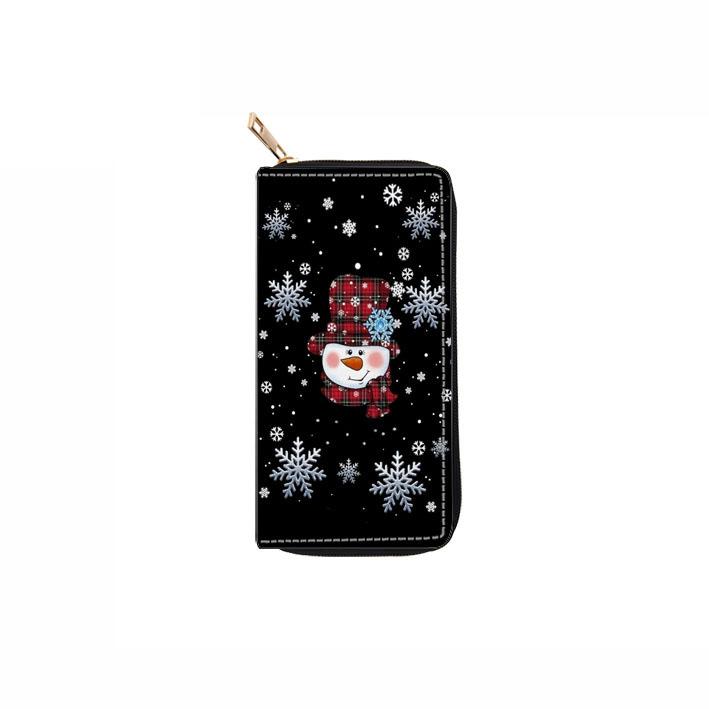 Christmas Long Zipper Wallet Clutch Bag Wallet Change Bag