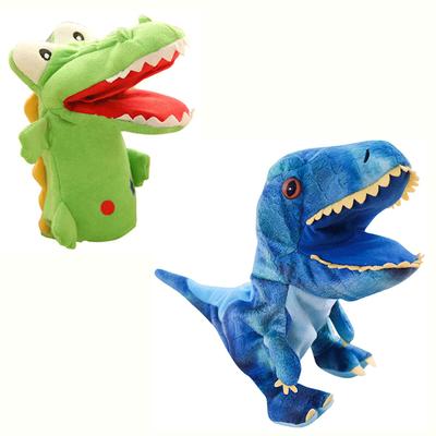 1 Adet Kurbağa Timsah Köpekbalığı Dinozor Peluş El Kuklaları Gerçekçi Triceratop Tyrannosaurus Rex El Kuklaları Çocuklar Yetişkinler Muppets