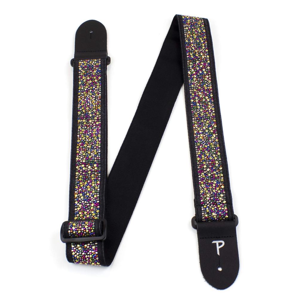 P Leathers Rhinestone Design Jacquard Guitar 2 Multicolor Perri's Ltd. Strap, inches,