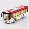 1/36 Einzelbus-Modellauto, Spielzeug aus Metall-Druckguss, Sound, Licht, Rückziehmechanismus, 3 Türen zum Öffnen, Busmodelle, Dekorationsspielzeug, Geschenk für Kinder