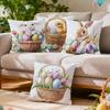 Easter Decorations Cushions Pillowcase Polyester Cushion Cover Throw Pillow Pillowcover Home Car Sofa Decor