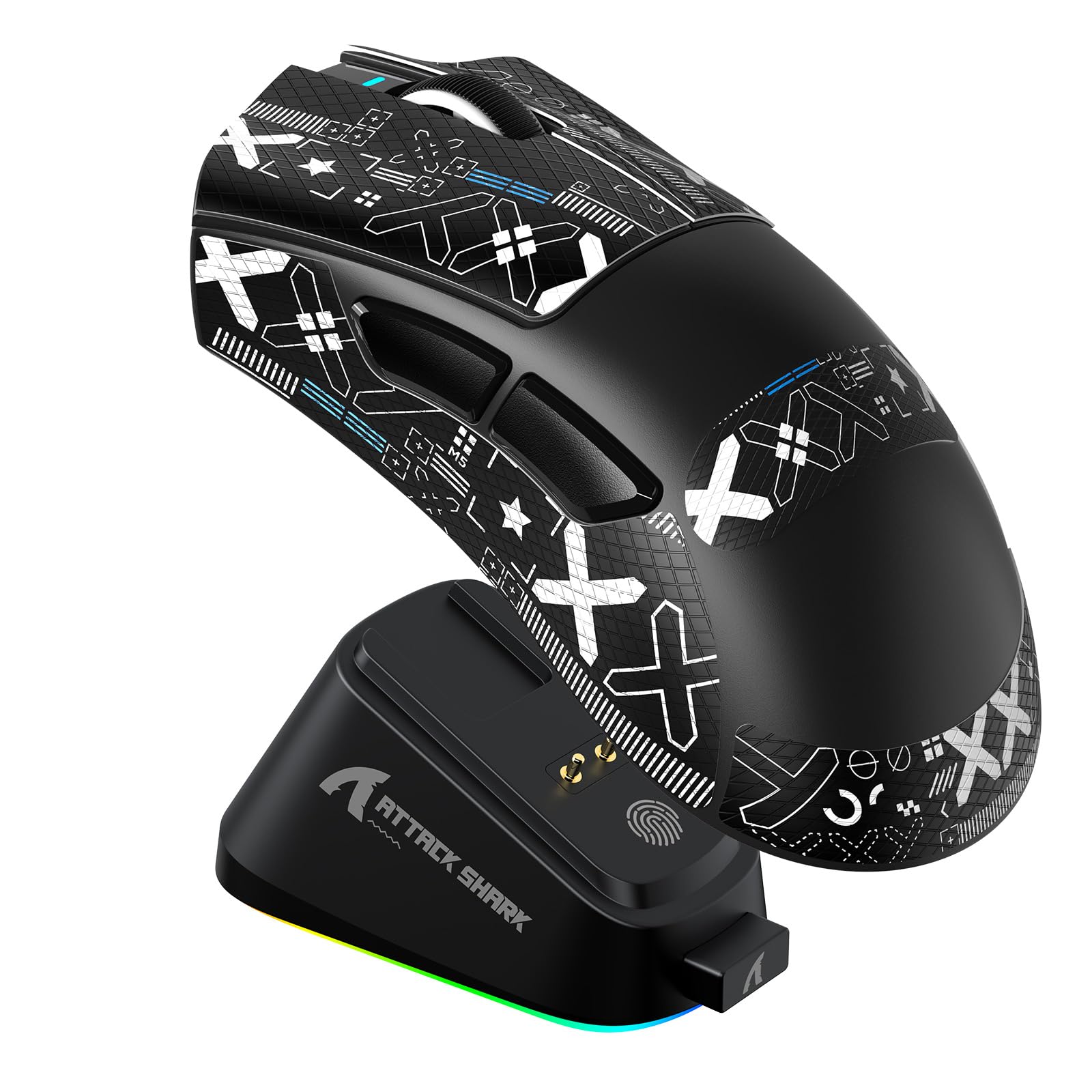 

MAMBASNAKE x ATTACK SHARK V3PRO Gaming 65g PAW3311 BK52820 Curved RGB Magnetic Charging Ergonomic 25000 50 Precision 100 Large Palm 1000Hz Polling