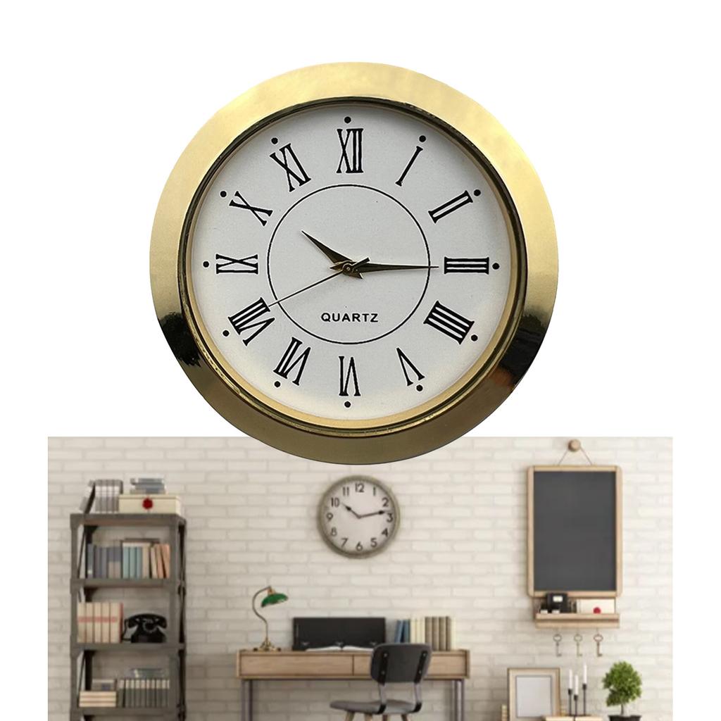 55mm Quarzuhren Einsatz Klassisches Handwerksuhrwerk DIY Uhrwerk Runder Uhrenkopf Eingelegt mit Arabischen/Römischen Ziffern