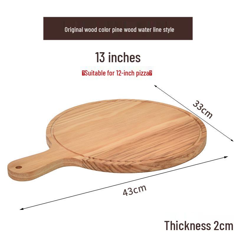 Japanese Style Round Wooden Pizza Pan and Tray