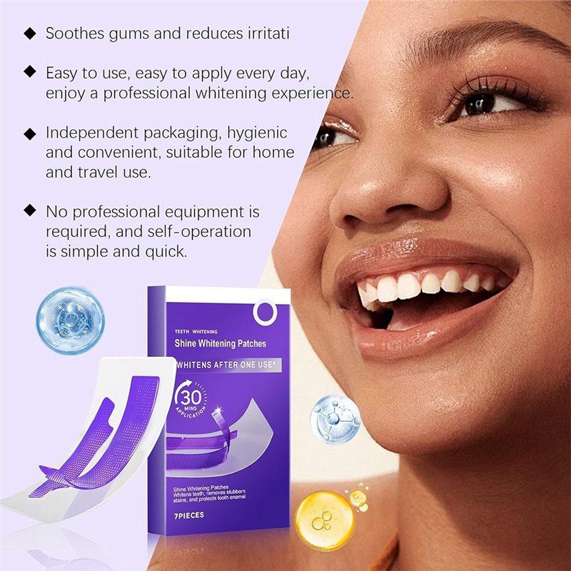 Purple Non-Sensitive Teeth Whitening Strips, 7PCS Professional Whitening Patches